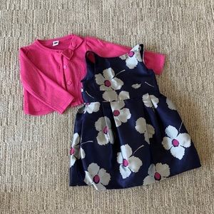 Janie and Jack Satin Dress Set | 12-18 months